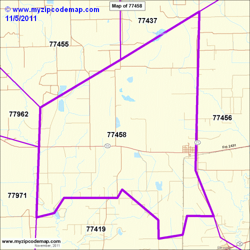 map of 77458