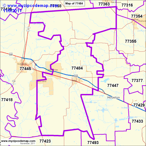 map of 77484