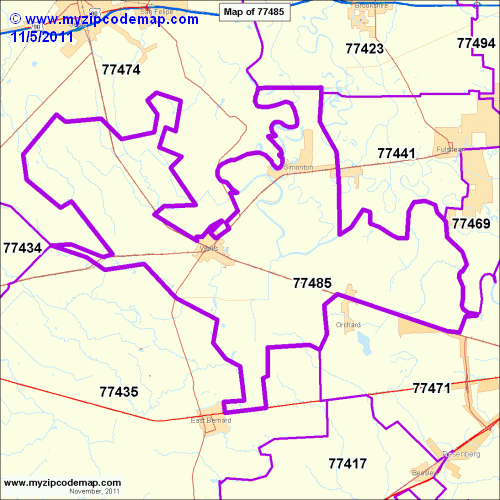 map of 77485