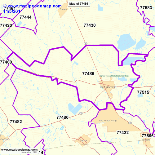 map of 77486