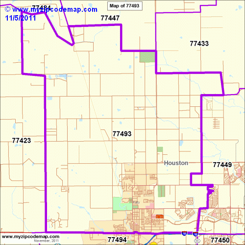 Zip Code Map of 77493 - Demographic profile, Residential, Housing Information etc.