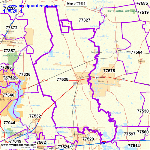 map of 77535