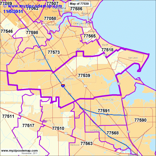 map of 77539