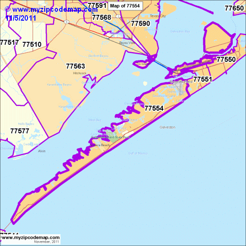 map of 77554