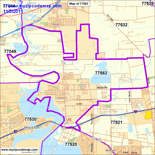 map of 77562