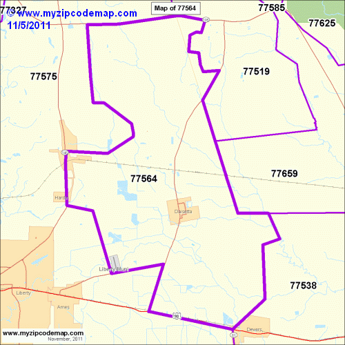 map of 77564
