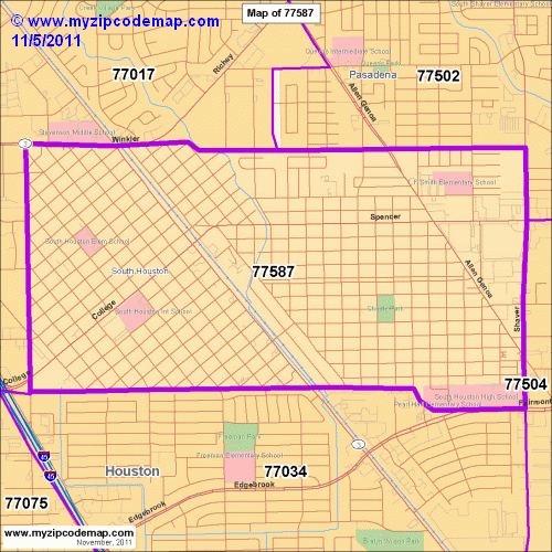 map of 77587