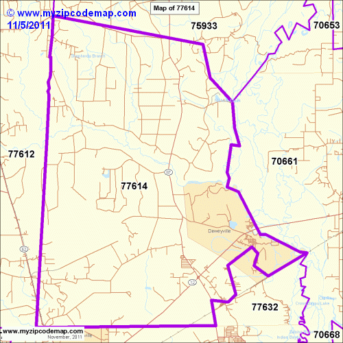 map of 77614
