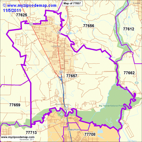 map of 77657