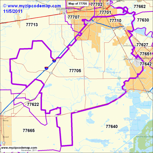 map of 77705