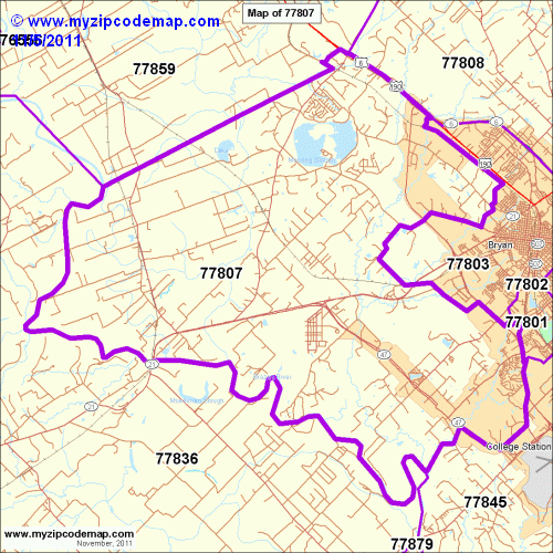 map of 77807