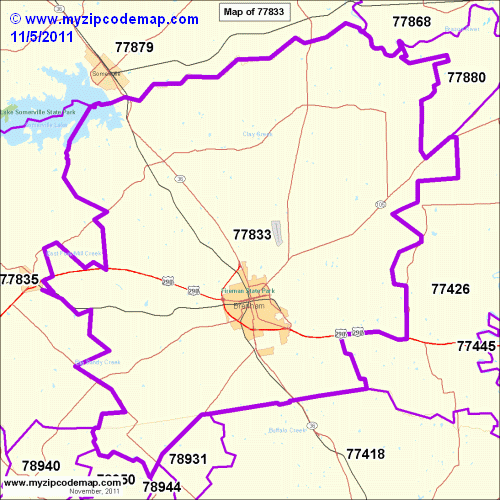 map of 77833
