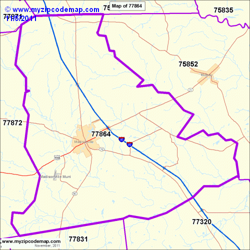 map of 77864