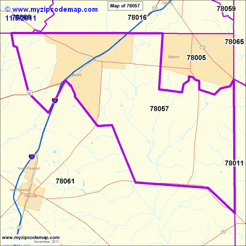 map of 78057