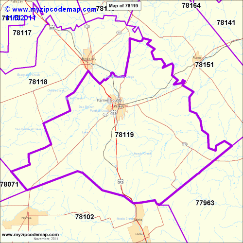 map of 78119