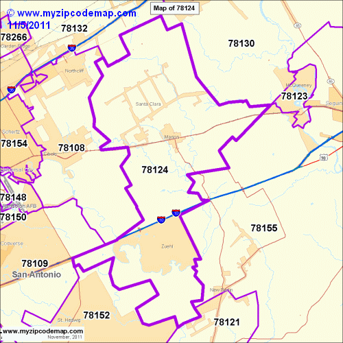map of 78124