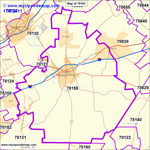 map of 78155
