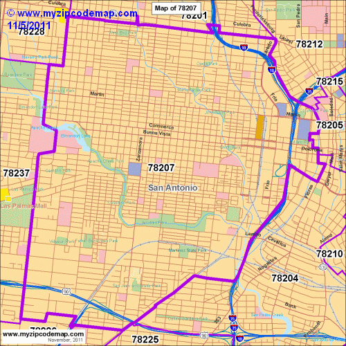 map of 78207