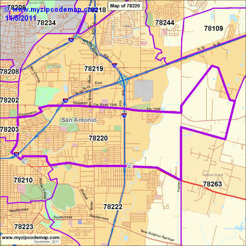 map of 78220