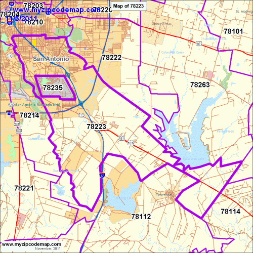map of 78223