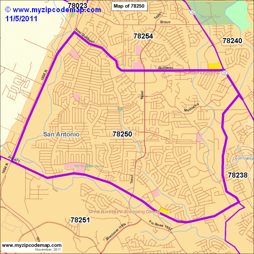 map of 78250
