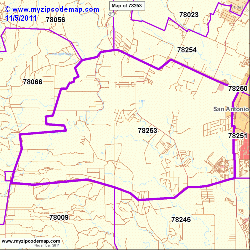 map of 78253