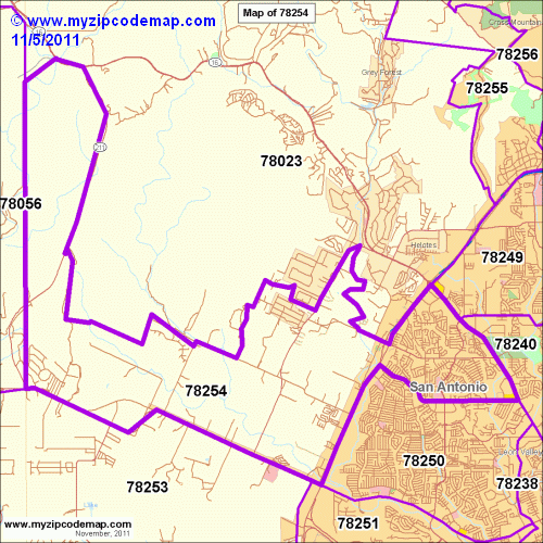 map of 78254