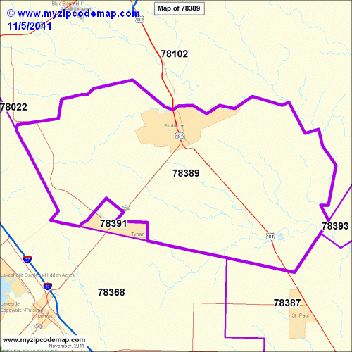 map of 78389