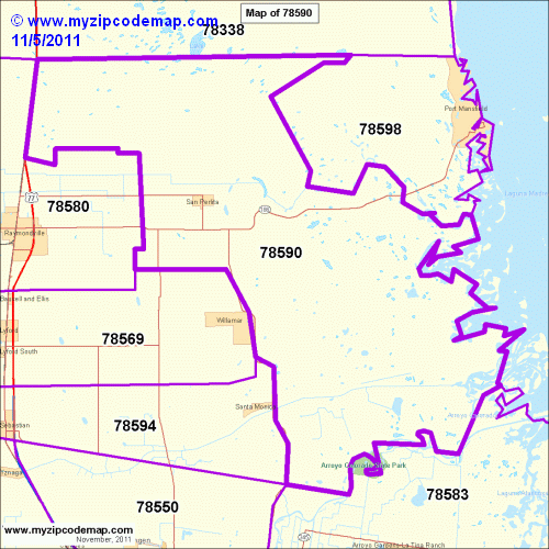 map of 78590