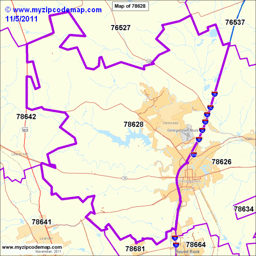 map of 78628
