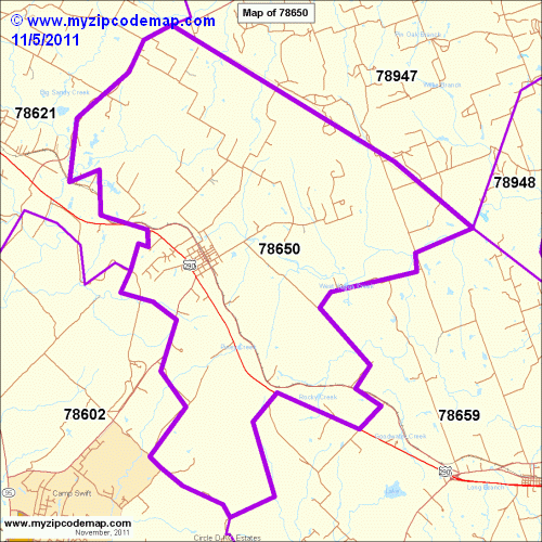 map of 78650