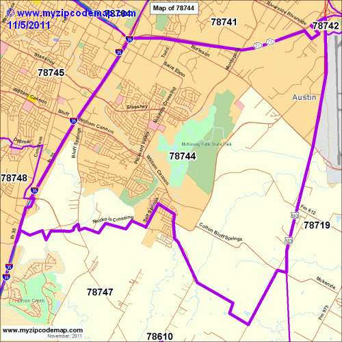 map of 78744