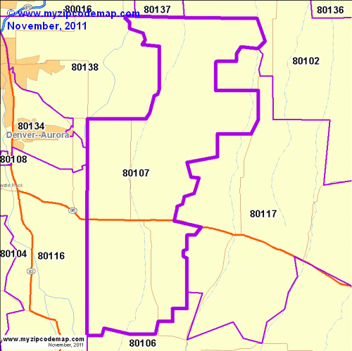 map of 80107