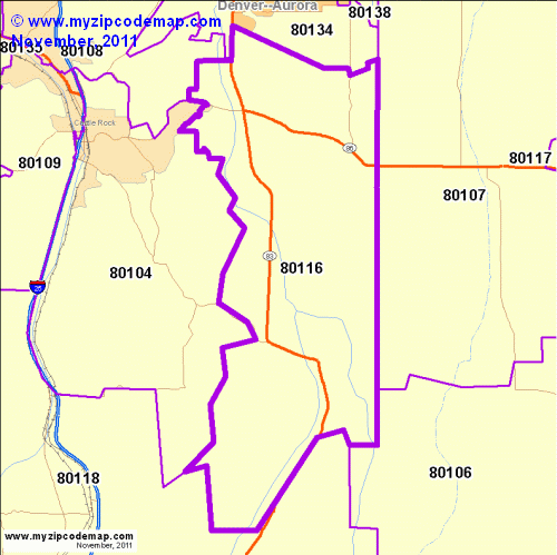 map of 80116