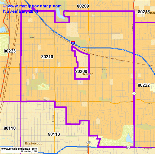 map of 80210
