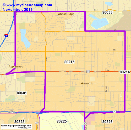map of 80215