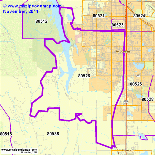 map of 80526