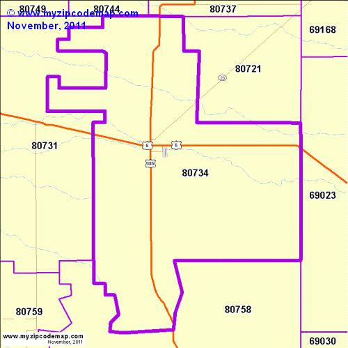 map of 80734