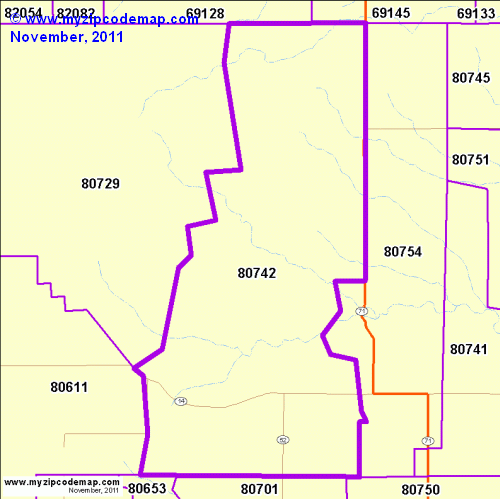 map of 80742