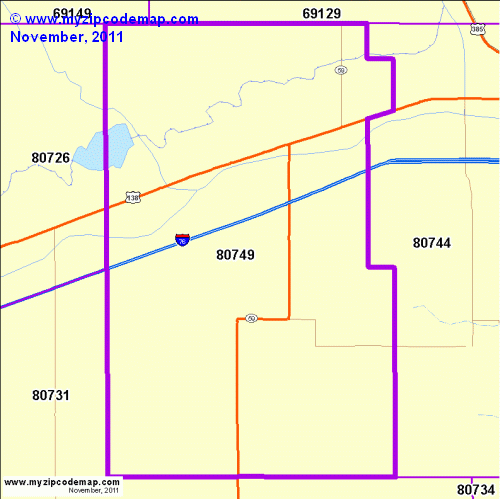 map of 80749