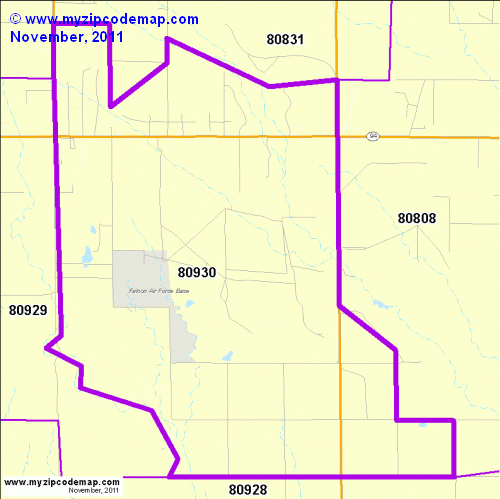 map of 80930