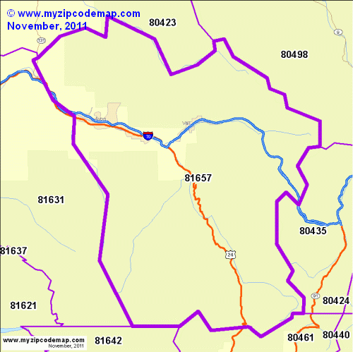 map of 81657