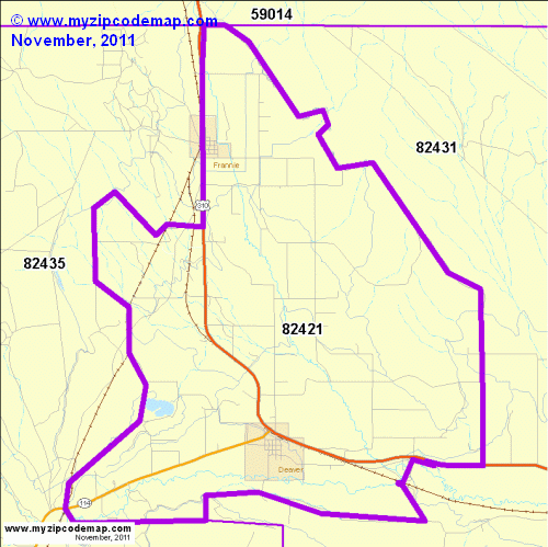 map of 82421