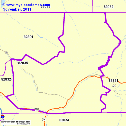 map of 82835