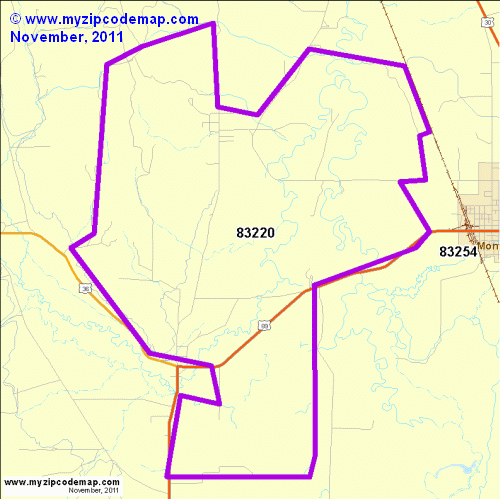 map of 83220