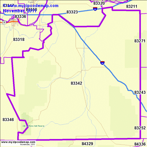 map of 83342