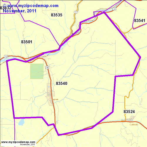map of 83540
