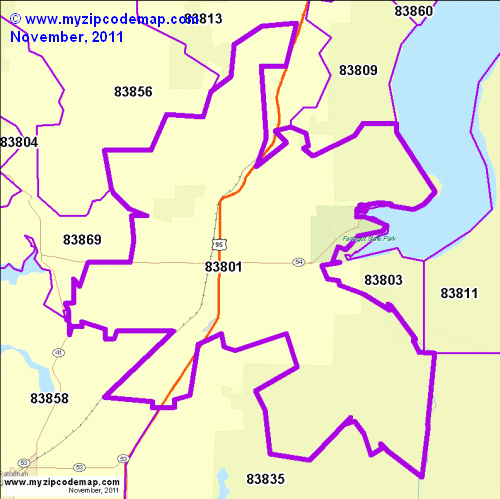 map of 83801