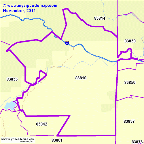 map of 83810