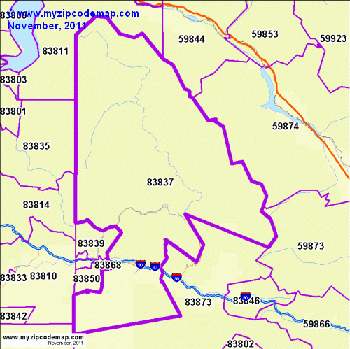 map of 83837
